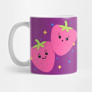 Cute Strawberries cartoon design Mug